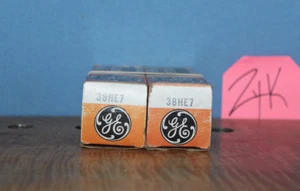 Radio Tubes 38HE7 GE P Logo NOS Quantity 2 - Picture 1 of 3