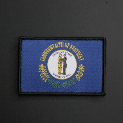 Kentucky Commonwealth State Flag Patch US USA Woven/Embroidered - Hook & Loop - Image 1 of 2