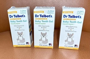 3 Pack Dr Talbot's Baby Tooth Gel for Sore Gums .53 Oz Ea EXP: 10/26 - Picture 1 of 3