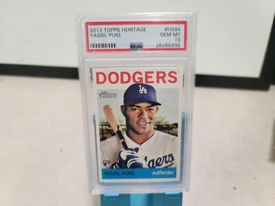2013 Topps Heritage High Number Yasiel Puig #H584 PSA 10 GEM MT Rookie RC t4612 - Image 1 of 4