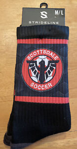 Scottsdale Blackhawks Soccer Club Strideline M/L Sports Crew Socks New!