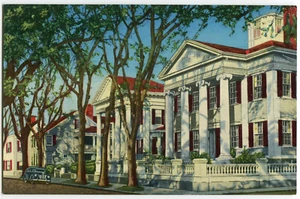Early Chrome Postcard - Colonial Homes, Nantucket, Massachusetts - Picture 1 of 2