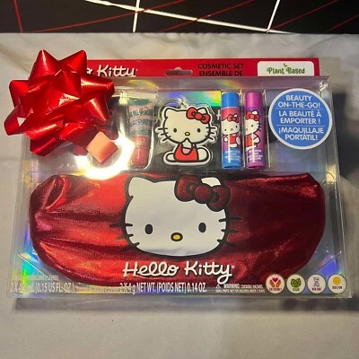 Hello Kitty Brillo Labial Bálsamo Llavero Rojo Bandolera Sanrio HK Paquete RARO Nuevo Foto 1 de 4