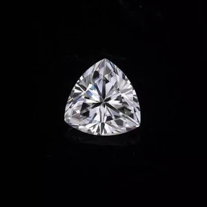 3.50 Carat GRA Certified Loose Moissanite Trillion Cut Stones D 9.5 mm - Picture 1 of 8