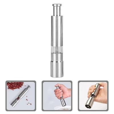  Macinapepe manuale in acciaio inossidabile con pressa per il pollice, - Immagine 1 di 4