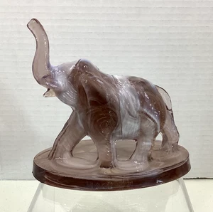 Vintage Mosser For Robert Henry Bimah Elephant Sheba Slag Art Glass Marked 1982 - Picture 1 of 10