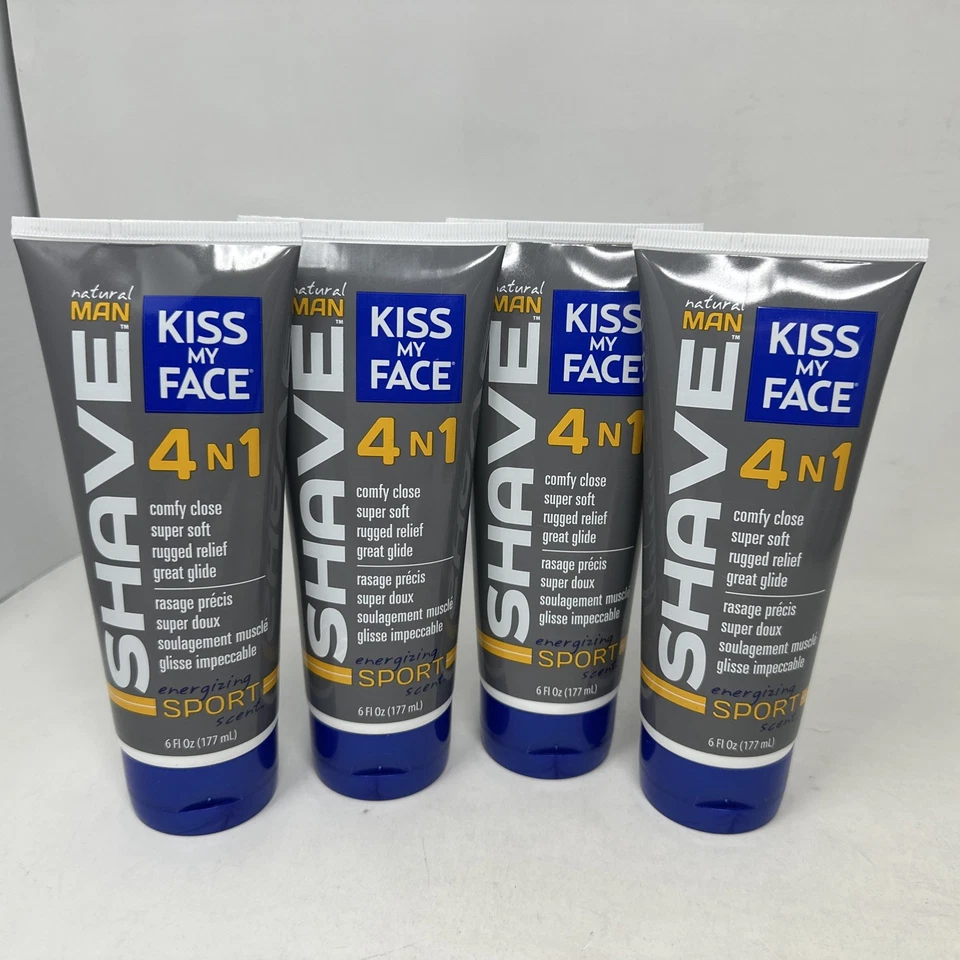 Kiss My Face Natural Man Shave 4 en 1 Original Versión Descatalogada Lote x 4 Foto 1 de 4