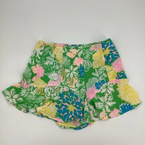 Lilly Pulitzer Folly Volant Skort Shorts grün gelb rosa geblümt Gr. 0 339 - Bild 1 von 11