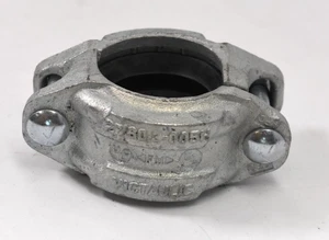Victaulic 005H Rigid Coupling Threaded 2" Silver w Rubber Gasket Pipe Fitting - Picture 1 of 5