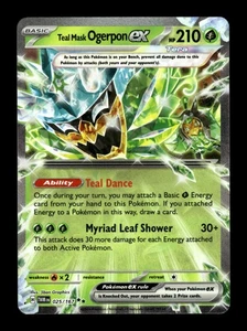 Teal Mask Ogerpon ex 025/167/ -  Double Rare NM - Picture 1 of 2