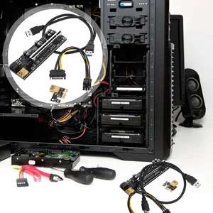 Horse-drawn PCI-E 1x to 16x Riser PCIe Extension Adapter - Afbeelding 1 van 12