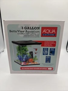 Aqua Culture 3 Gallonen Eckaquarium Kit mit LED Beleuchtung - Bild 1 von 12