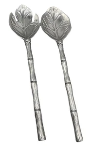 Piezas para servir de aluminio Charter Club vintage - par de 2 servidores de ensaladas en muy buen estado - Imagen 1 de 12