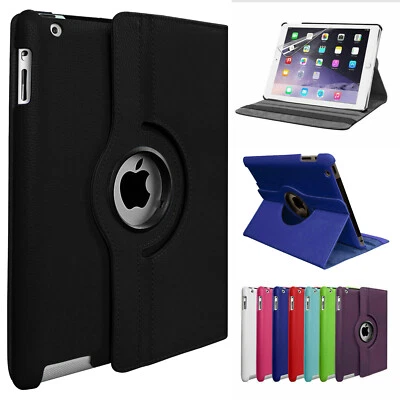 iPad Case 360 Rotating PU Leather Cover For Apple Air 9.7 10.2 10.9 6 - 10 Gen - Image 1 of 4