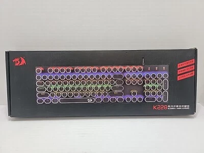 Pink Redragon K228 104 keys Full Size Mechanical Gaming Keyboard Rainbow Backlit - Image 1 of 4