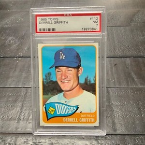 1965 Topps Derrell Griffith #112 *Dodgers* PSA 7 NM