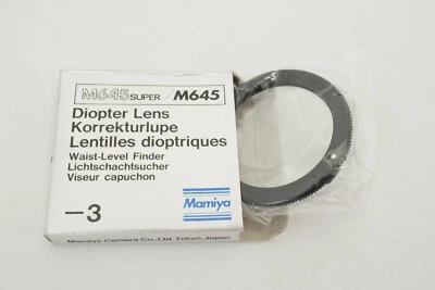 [New] MAMIYA Diopter Lens "-3" for M645 super Waist Level Finder #B687 - Image 1 of 4