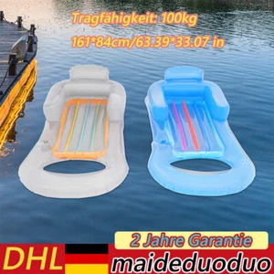 2pcs Pool-Schwimmliege Poolschwimmer mit Tassenhalterung aufblasbare Schwimmbad - Bild 1 von 23