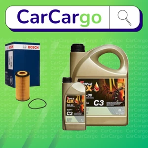 BOSCH Service Kit Fit Volvo V70 2.5 T Petrol 2007-2012 Filter + TQX 5W-30 6L - Picture 1 of 8