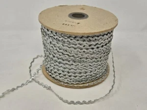 Metallic Silver Craft Sewing Trim Ribbon Fancy Zig-Zag Wavy 6mm 1/4" x 288 Yds - Picture 1 of 3