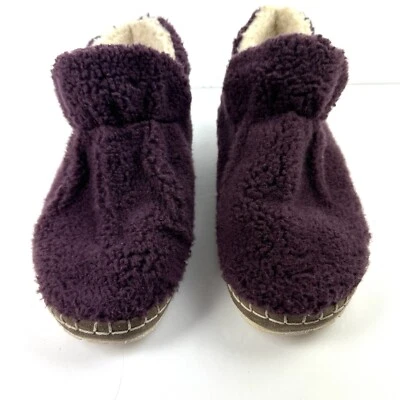 LL Bean Acogedoras Zapatillas 8 Sherpa Confort Botines Púrpura Pila Alta Para Mujer Foto 1 de 4