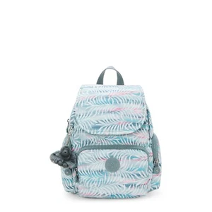 Kipling CITY ZIP MINI Backpack - Palmtree Leaves RRP £88 - Picture 1 of 7