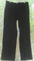 Evan Picone Casual Stretch Size 16 Black Lightweight Corduroy Straight Leg Pants