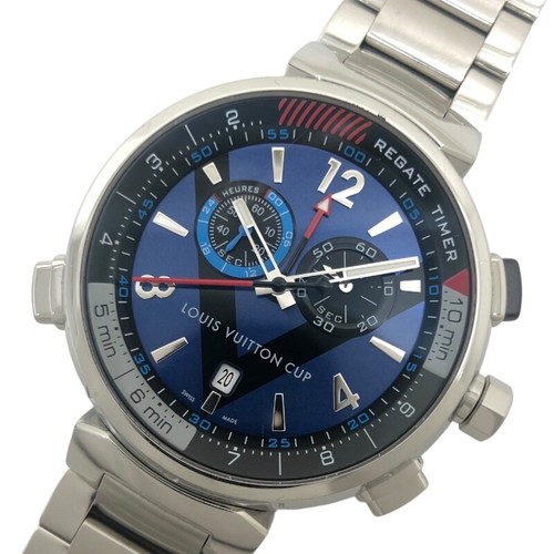 LOUIS VUITTON（LV） OROLOGIO CRONOGRAFO LOUIS VUITTON Q102D TAMBOur REGATA UOMO BLU SS SWISS MADE