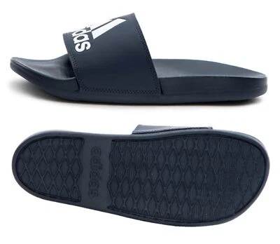 Adidas Hombres ADILETTE Zapatillas Confort Azul Marino Zapatos Deslizables Informales Gimnasio Sandalias H03616 Foto 1 de 4