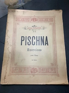 Vintage Klavierbuch Pischna Übungen 10 1/4""B x 13""H - Bild 1 von 10