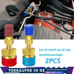 Adapter Anschluss R1234YF auf R134A Schnellkupplung Klima Auto Klimaanlage x2 - Bild 1 von 20