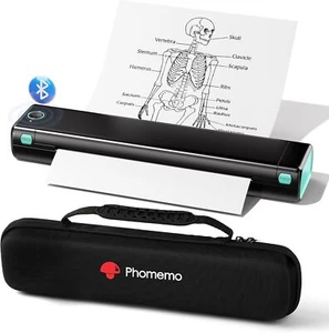 Inkless Wireless Portable Bluetooth Printer with 8.5"x11" Thermal Paper & Case - Picture 1 of 9