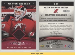 2006-07 Upper Deck Black Diamond Jersey Ruby /100 Martin Brodeur #J-BR HOF