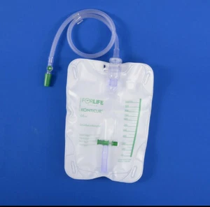 Konticur Beinbeutel, Urin-Beutel für 24h Tag & Nacht 1000 ml 30/60/90cm ForLife - Bild 1 von 4