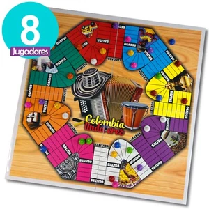 Parques juego colombiano 8 jugadores parchís juego - Imagen 1 de 4