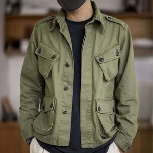 Jungle Jacket Military Paratrooper Cargo Coat Men's Multi Pocket Casual Jacket @ - Picture 1 of 9