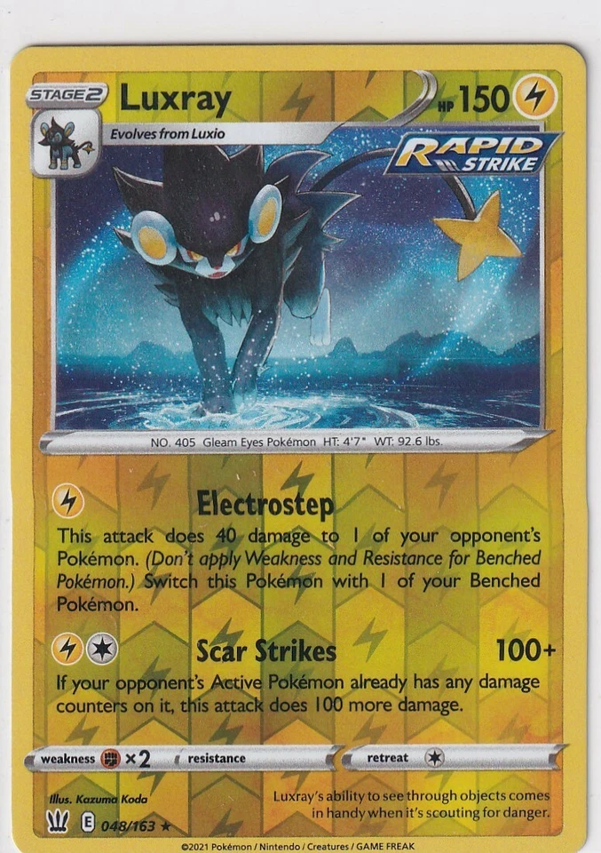 Pokemon Karte Kampfstile Nr. 48/163 Luxray Reverse Holo englisch - Bild 1 von 1