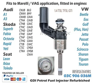 GDI Fuel Injector 03C906036M for Audi Seat Skoda VW 1.4 TSI TFSI GTI RS Cupra - Picture 1 of 4