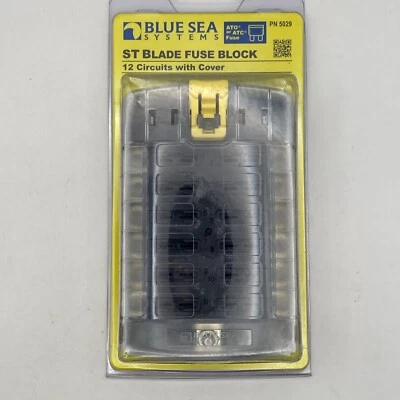 Blue Sea 5029 ST Blade Fuse Block w/Cover - 12 Circuit ATO or ATC Fuses 1A-30A - Image 1 of 4