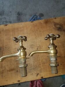 vintage brass water faucet