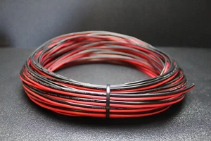 16 GAUGE RED BLACK SPEAKER WIRE PER 5 FT AWG CABLE POWER GROUND STRANDED COPPER - Picture 1 of 8