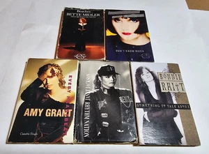 80s/90s JANET JACKSON~BONNIE RAITT~GRANT~MIDLER~RONSTADT CASSETTES SINGLES TAPES - Picture 1 of 17