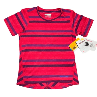 Новый с Ярлыками Marmot девочки Gracie sz M короткий рукав 30 upf быстрый сухой рубашка рукав активный  - Изображение 1 из 4