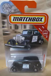 Matchbox 1-100 Rescue Series #45 33 Plymouth Berlina Auto della Polizia 1/64 pressofuso - Foto 1 di 4