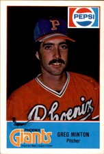 1978 Phoenix Giants Cramer #16 Greg Minton Phoenix Arizona AZ Baseball Card
