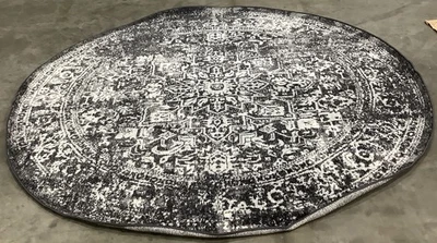 Alfombra negra/gris 6'-7" x 6'-7" defectuosa, precio reducido 1172682937 EVK256R-7R Foto 1 de 4