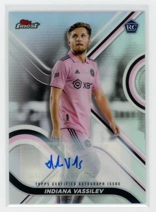 2022 Finest MLS #12 Indiana Vassilev Autographs Refractor Inter Miami CF - Picture 1 of 2