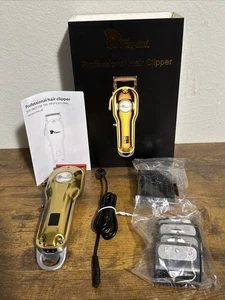 Fagaci Gold Professional Hair Clippers with Extremely Fine Cutting New Open Box - Picture 1 of 13