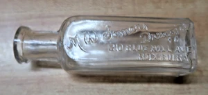 ROXBURY,MASS M.W.SOMERS 210 BLUE HILL AVE DRUGGIST 1880s SQUARE PHARMACY BOTTLE - Picture 1 of 3