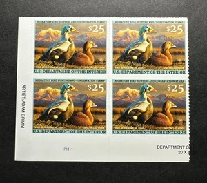 Estampillas WTD - #RW92 2025 - Estampilla Federal Duck - Como Nueva OG NH **Bloque inferior izquierdo** - Imagen 1 de 2